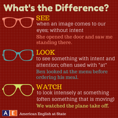 see/watch/look