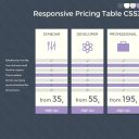 Responsive Pricing Table CSS3 PSD and HTML