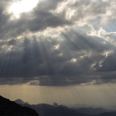 اندماج الشمس بالغيوم