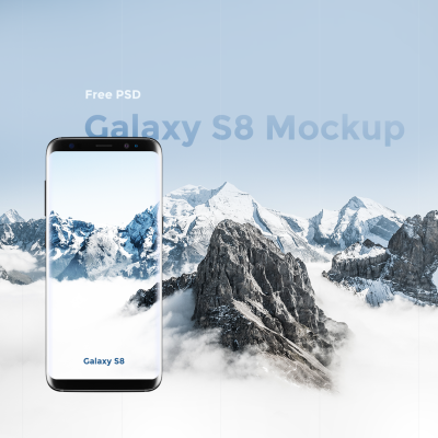 Free PSD : Samsung Galaxy S8 Mockup PSD