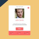 Flat design: Profil card