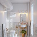 white bathroom/ blender