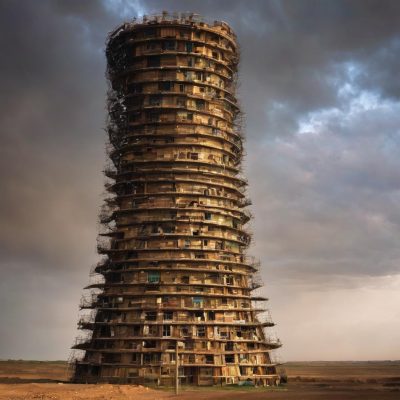 Desert at Tornado Tower in Qatar